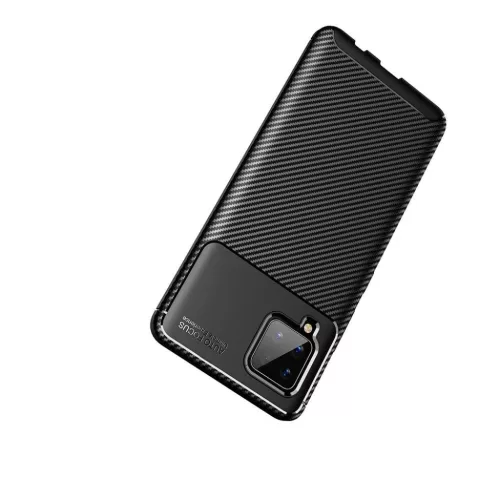 Samsung Galaxy A42 5G Armored szénszál mintájú TPU tok fekete-5902429901805 6 kép