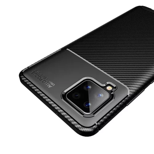 Samsung Galaxy A42 5G Armored szénszál mintájú TPU tok fekete-5902429901805 7 kép