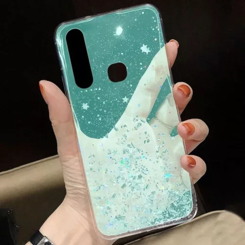 Samsung S21+ Plus Sequins csillogó flitteres tok menta-5902429903700 6 kép