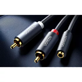 UGREEN AV102 2xRCA kábel (Cinch) jack 3.5 mm 1m fekete-6957303815883 2 kép
