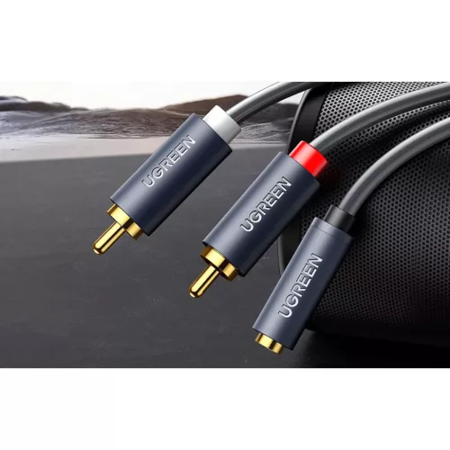 UGREEN AV102 2xRCA kábel (Cinch) jack 3.5 mm 1m fekete-6957303815883 5 kép