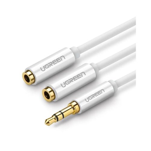 UGREEN AV123 3.5mm elosztó, adapter 25Cm fehér-6957303817399 1 kép