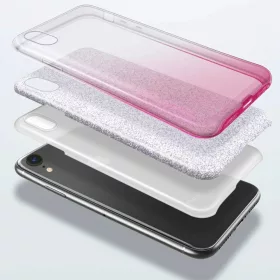 Glitter flitteres tok SAMSUNG GALAXY A02S pink-5902429901447 2 kép