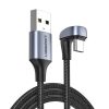 Ugreen Nylon harisnyázott USB - USB Type C kábel döntött fejjel 1m-6957303873135 1 kép
