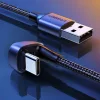 Ugreen Nylon harisnyázott USB - USB Type C kábel döntött fejjel 1m-6957303873135 7 kép