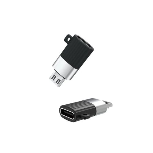 XO NB149-C USB Type-C - Micro USB átalakító adapter fekete-6920680869213 1 kép