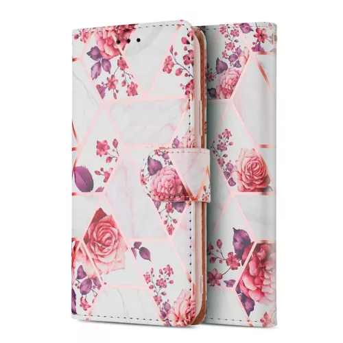 TECH-PROTECT Wallet fliptok Samsung M12 Rózsa mintás-6216990211010 7 kép