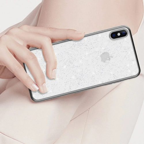 iPhone 12 mini SULADA Glitter tok átlátszó/fekete-5904161101185 10 kép