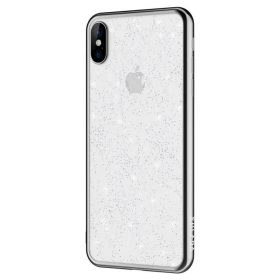 iPhone 12 Pro Max Sulada Glitter tok átlátszó/fekete-5904161101208 2 kép