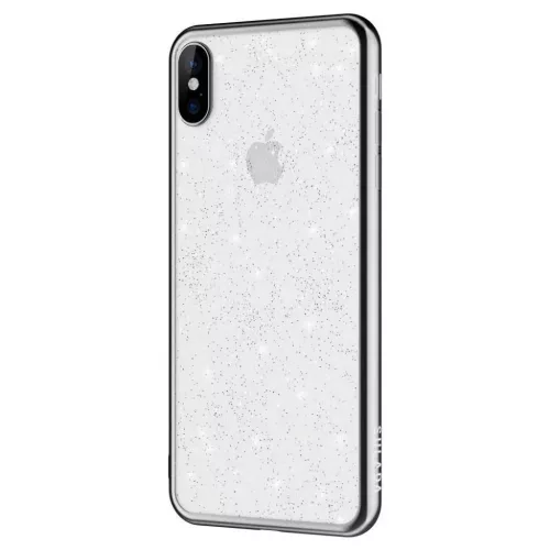iPhone 12 Pro Max Sulada Glitter tok átlátszó/fekete-5904161101208 2 kép