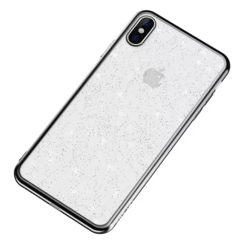 iPhone 12 Pro Max Sulada Glitter tok átlátszó/fekete-5904161101208 5 kép