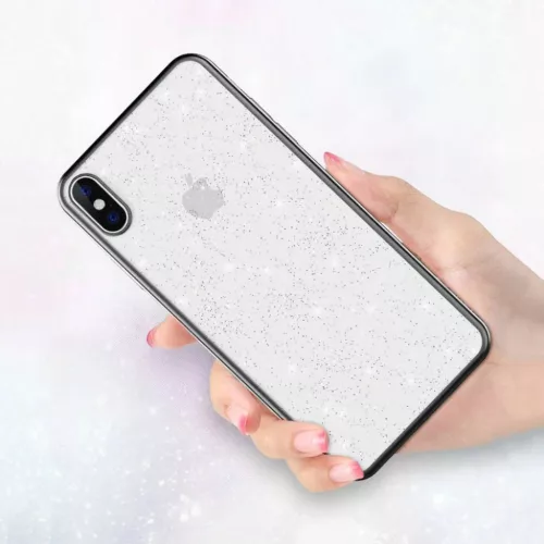 iPhone 12 Pro Max Sulada Glitter tok átlátszó/fekete-5904161101208 8 kép