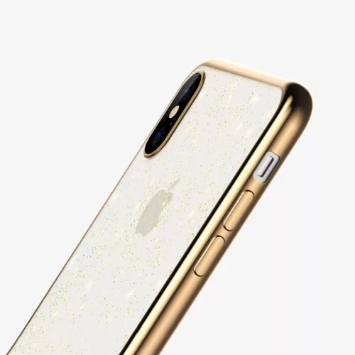 iPhone 12 Pro Max Sulada Glitter tok átlátszó/arany-5904161101307 5 kép