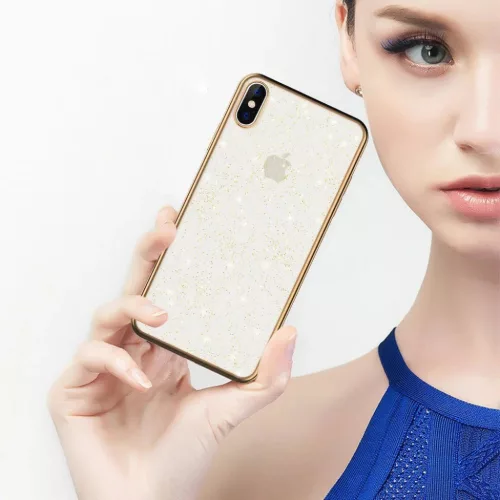 iPhone 12 Pro Max Sulada Glitter tok átlátszó/arany-5904161101307 10 kép