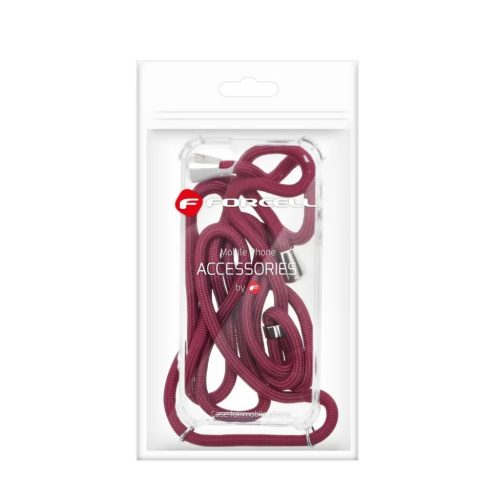 Forcell Cord tok csuklópánttal SAMSUNG A02S piros-5903396104695 4 kép