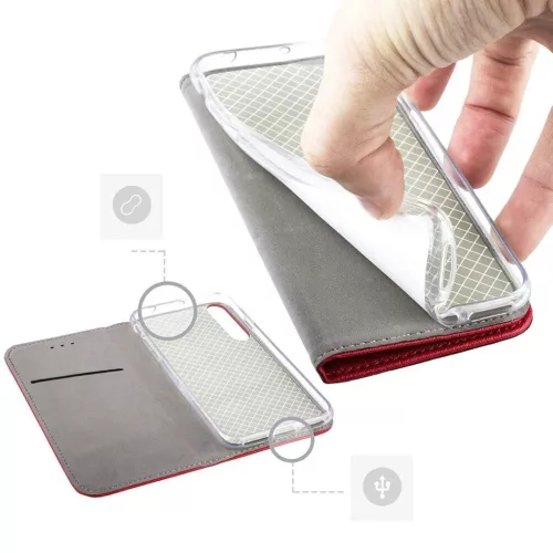 Xiaomi Poco M3 Mágneses fliptok piros-5900495904058 2 kép