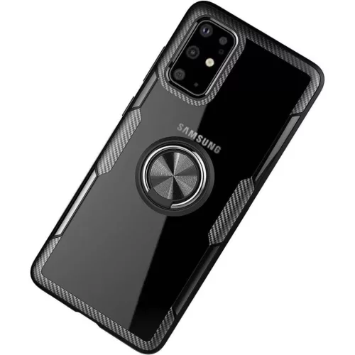 Clear Carbon szénszál mintás tok gyűrű támasszal SAMSUNG M31S fe-5902429902413 4 kép