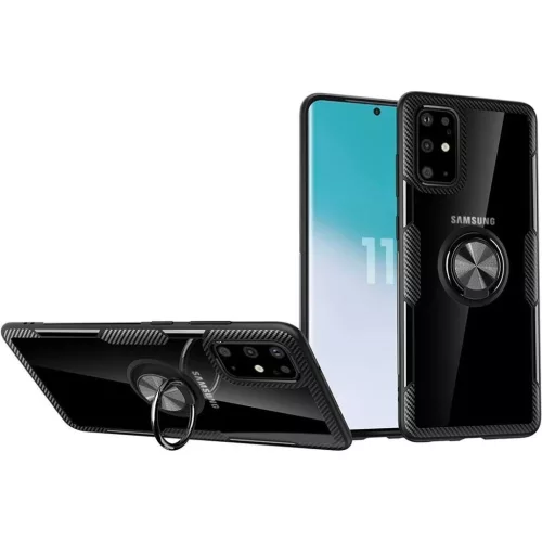 Clear Carbon szénszál mintás tok gyűrű támasszal SAMSUNG M31S fe-5902429902413 6 kép