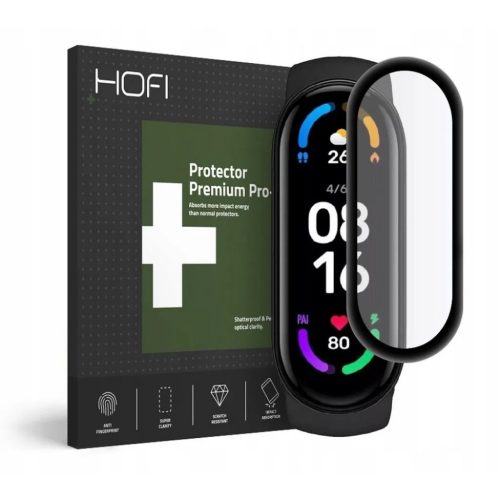 Xiaomi Mi Band 6 Hofi Hybrid kijelzővédő üvegfólia fekete-6216990211843 1 kép