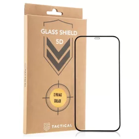   Tactical Shield 5D kijelzővédő üvegfólia iPhone 12 Pro Max fekete