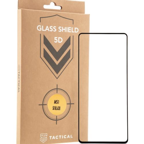 Tactical Shield 5D kijelzővédő üvegfólia Samsung Galaxy M51 fekete