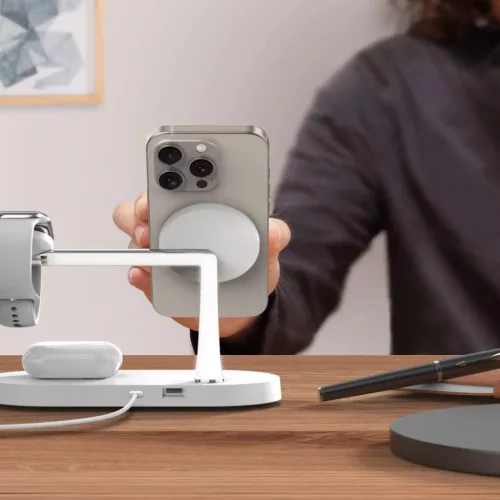 TECH-PROTECT A12 3 az 1-ben vezeték nélküli töltőállomás 15W Ma-6216990211850 2 kép