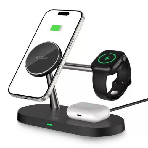 Tech-Protect A12 3 az 1-ben vezeték nélküli töltőállomás 15W Ma-6216990211867 3 kép