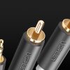 UGREEN AV102 3.5mm mini jack - 2RCA audio kábel 1m fekete-6957303817726 1 kép
