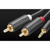 UGREEN AV102 3.5mm mini jack - 2RCA audio kábel 1m fekete-6957303817726 2 kép