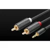 UGREEN AV102 3.5mm mini jack - 2RCA audio kábel 1m fekete-6957303817726 7 kép