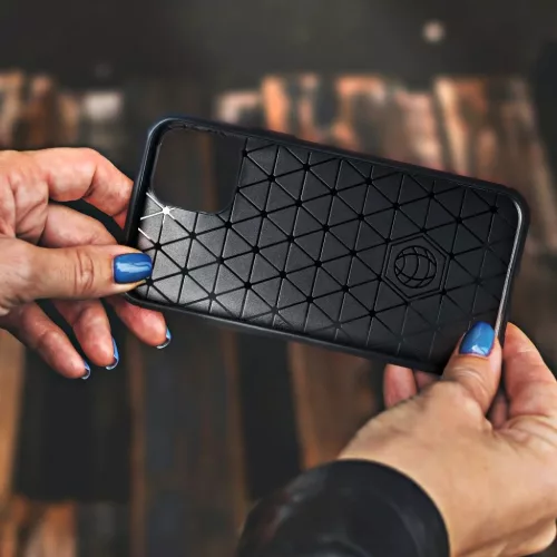 Forcell szénszál mintájú TPU tok OPPO A72 fekete-5903396080647 9 kép