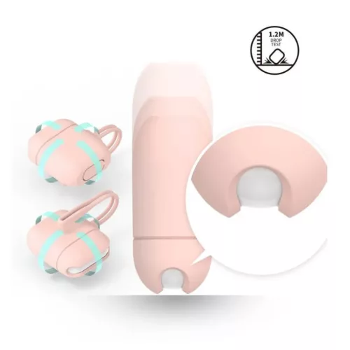 Kingxbar Morandi Apple AirPods 1/2 tok pink-6959003551672 2 kép