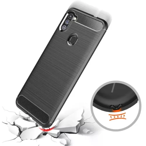 Carbon szénszál mintájú TPU tok Samsung Galaxy A11 / M11 KÉK-9111201922877 2 kép