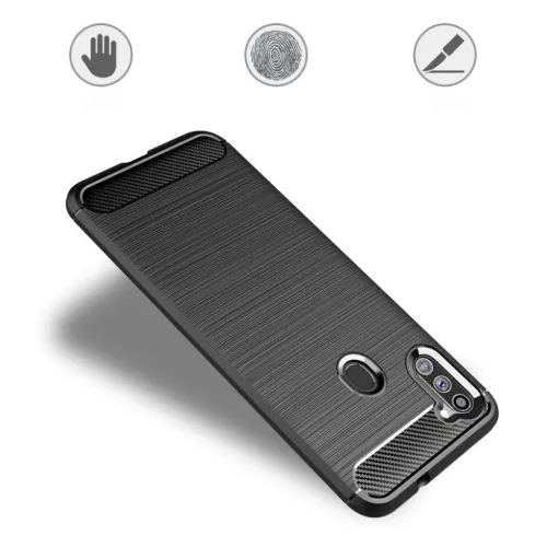 Carbon szénszál mintájú TPU tok Samsung Galaxy A11 / M11 KÉK-9111201922877 3 kép