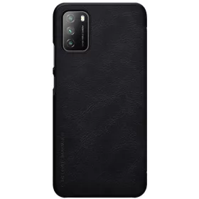 Nillkin Qin bőr fliptok Xiaomi Poco M3 fekete