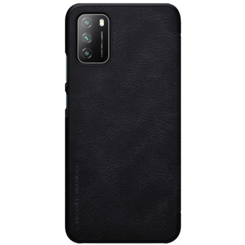 Nillkin Qin bőr fliptok Xiaomi Poco M3 fekete