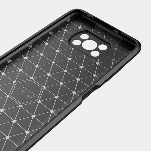 Carbon szénszál mintájú TPU tok XIAOMI POCO X3 fekete-5903396085338 2 kép