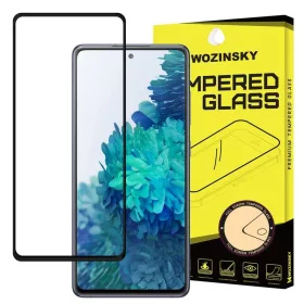   Realme C21 kijelzővédő üvegfólia Wozinsky Super Tough fekete kerettel