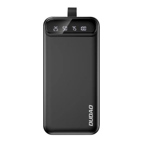 Dudao 2xUSB powerbank 30000mAh LED lámpával fekete (K8s+)-6973687240769 1 kép