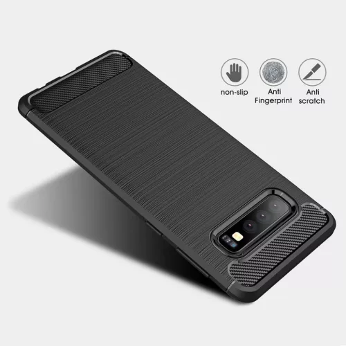 Samsung A02s szénszál mintájú TPU tok fekete-5900217391159 4 kép
