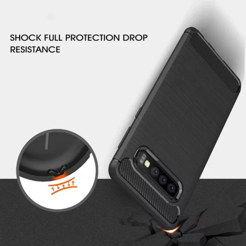 Samsung A02s szénszál mintájú TPU tok fekete-5900217391159 7 kép
