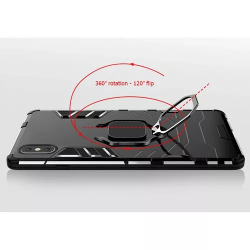 SAMSUNG A22 4G Ring Armor tok kihajtható támasszal fekete-5900217876670 3 kép