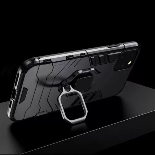 SAMSUNG A22 4G Ring Armor tok kihajtható támasszal fekete-5900217876670 6 kép