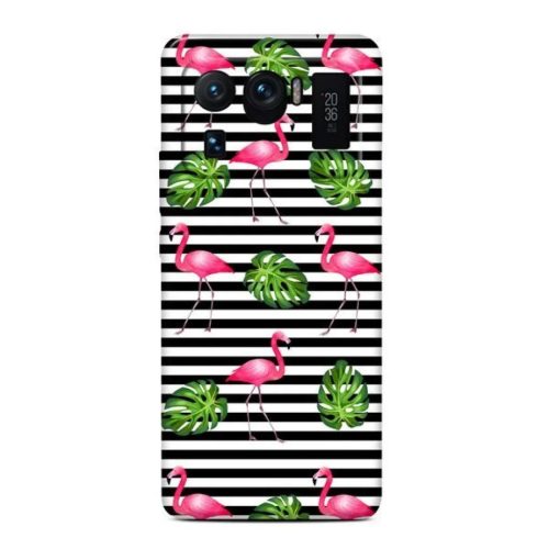 XIAOMI MI 11 ULTRA Casegadget csíkos flamingó 2 mintás tok-1000000617313 1 kép