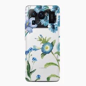XIAOMI MI 11 ULTRA Casegadget kék virág mintás tok