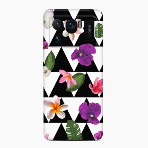 XIAOMI MI 11 ULTRA Casegadget háromszög és virág mintás tok-1000000617559 1 kép