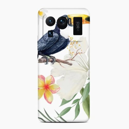 XIAOMI MI 11 ULTRA Casegadget levél és tukán mintás tok-1000000617597 1 kép