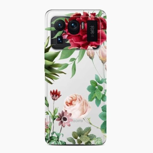 XIAOMI MI 11 ULTRA Casegadget piros virág mintás tok-1000000617641 1 kép