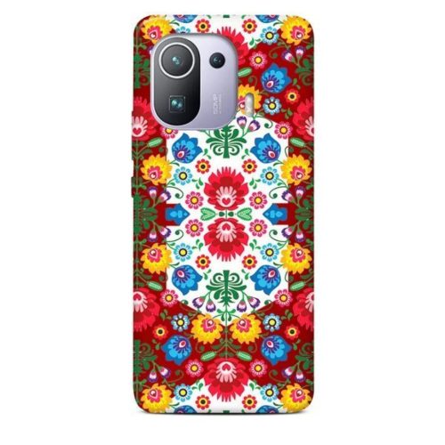 XIAOMI MI 11 PRO Casegadget folk virág mintás tok-1000000618112 1 kép