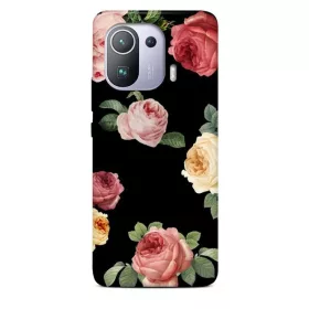 XIAOMI MI 11 PRO Casegadget fekete rózsa mintás tok